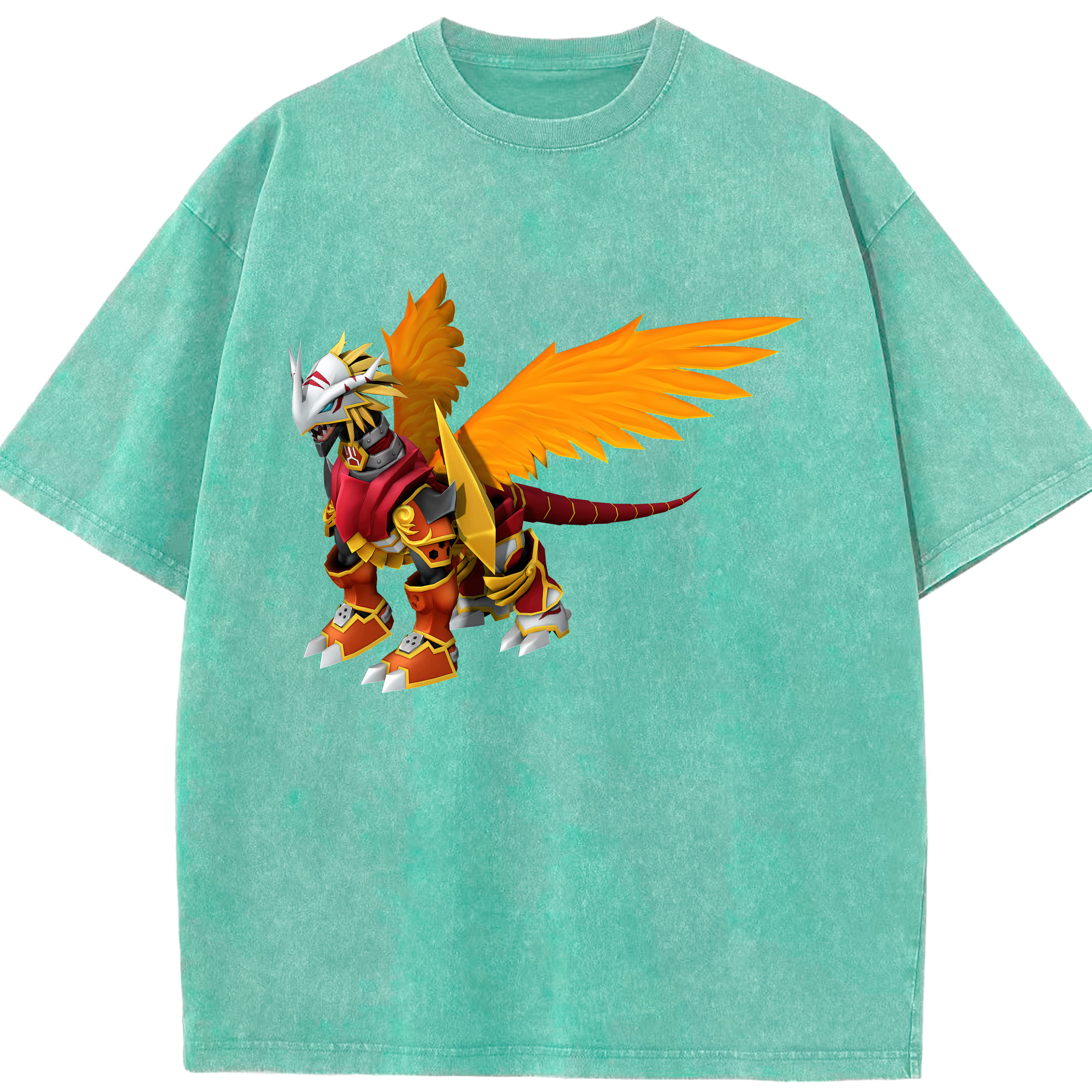 （画像用） Digimon デジタルモンスター/デジモン 綿100% ヴィンテージ風 半袖Tシャツ（フロントプリント）